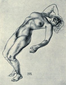 Dibujo de desnudo de Franz von Stuck